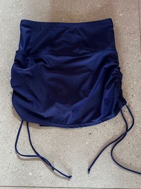 LADIES RUCHED SWIM SKIRT BLUE MEDIUM
